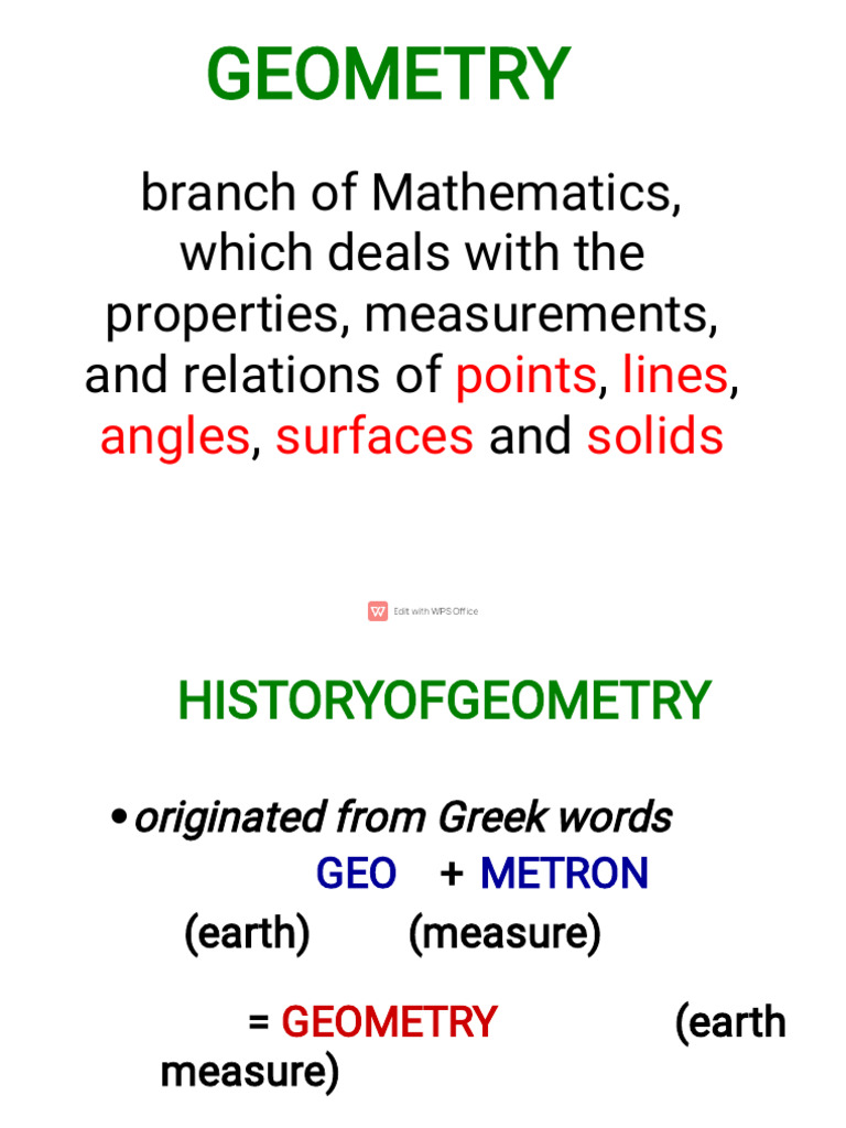 History and Concepts of Geometry | PDF | Geometry | Vertex (Geometry)