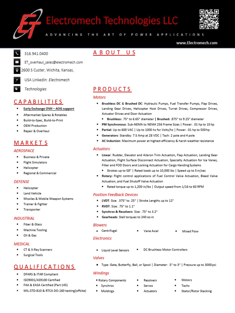 Electromech Motor & Actuator Solutions | PDF | Actuator | Electric Motor