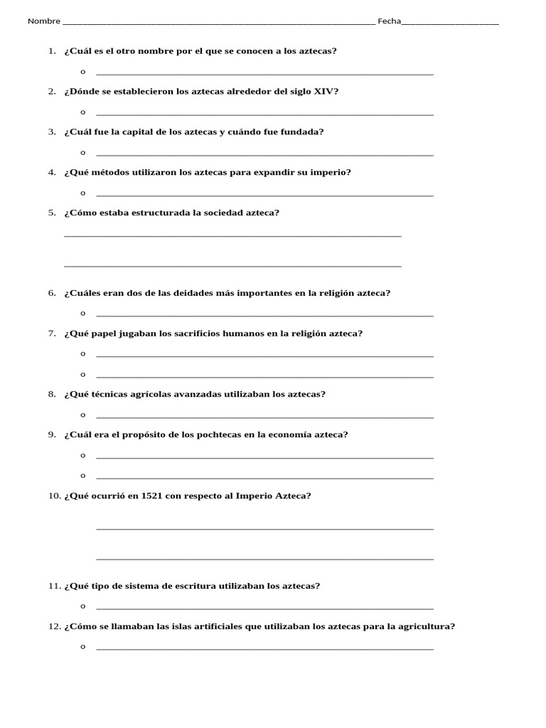 Cuál Es El Otro Nombre Por El Que Se Conocen A Los Aztecas Pdf