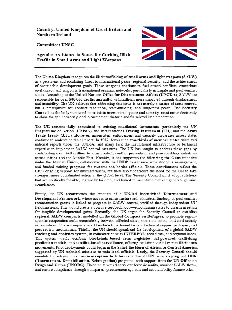 UK Strategies to Combat SALW Trafficking | PDF | International ...