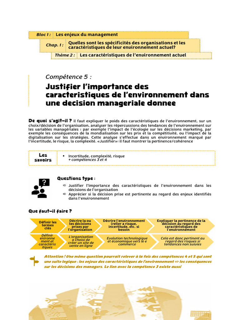 Impact de l'environnement sur les décisions managériales | PDF | Risque ...