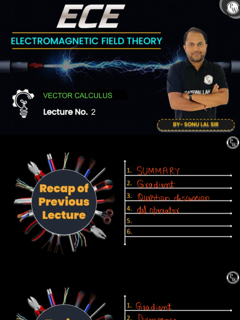 Vector Calculus 02 - Class Notes (By Sonu Sir) | PDF