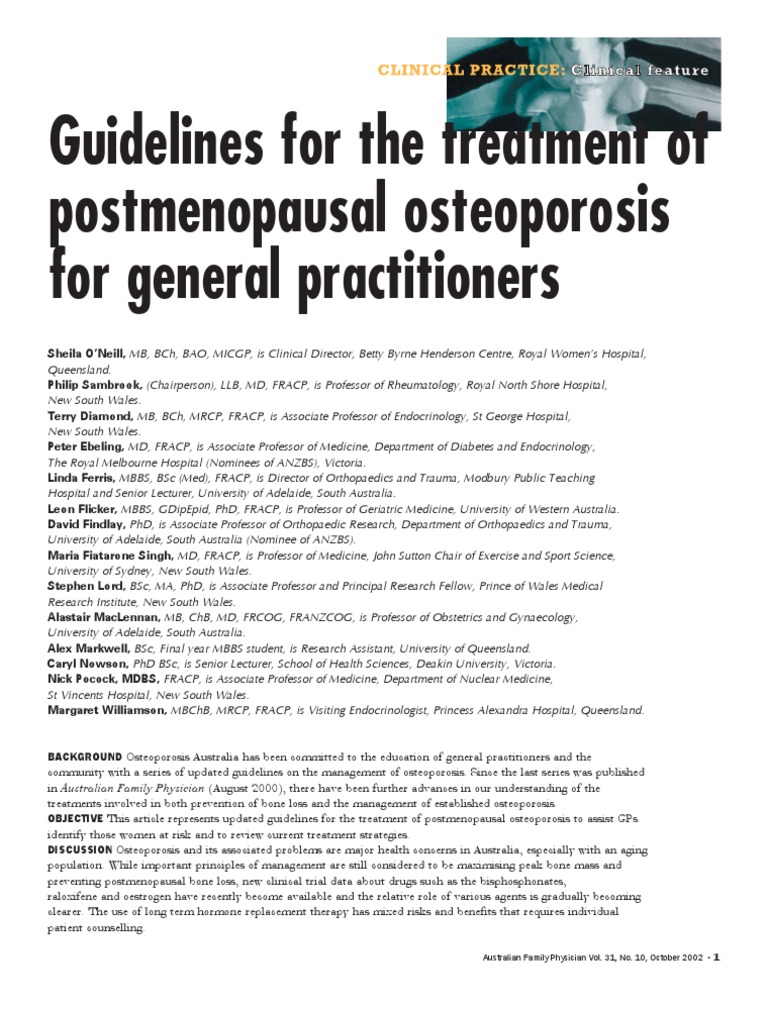 Adelaide PDF Hormone Replacement Therapy (Menopause) Osteoporosis