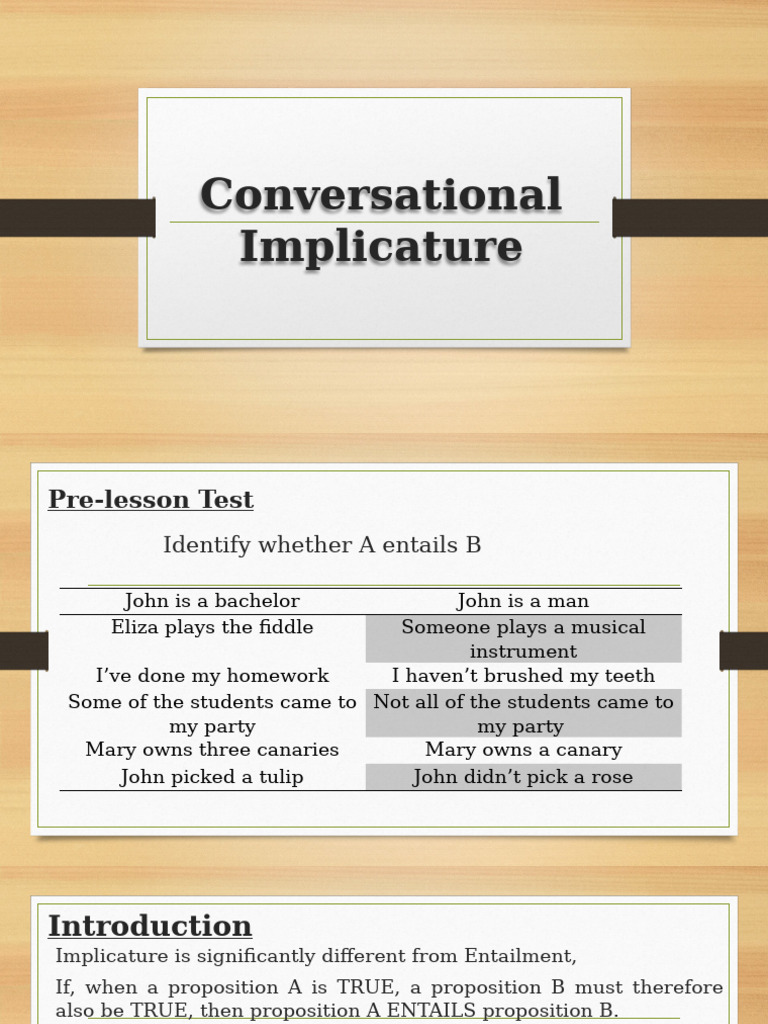 Understanding Conversational Implicature | PDF | Semiotics | Logic