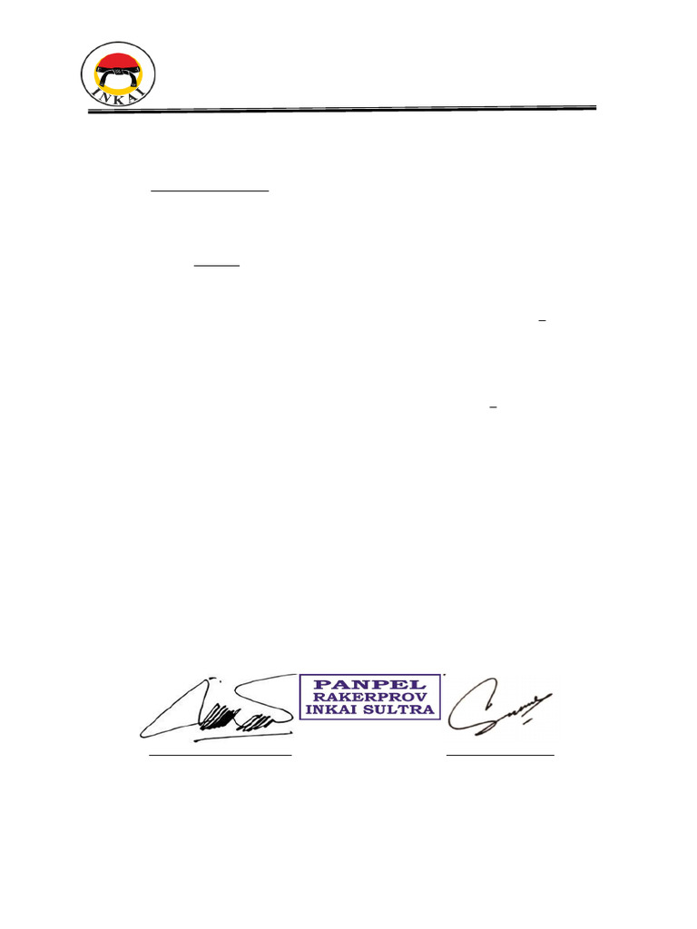 Undangan Rakerprov INKAI Sultra 2024 | PDF