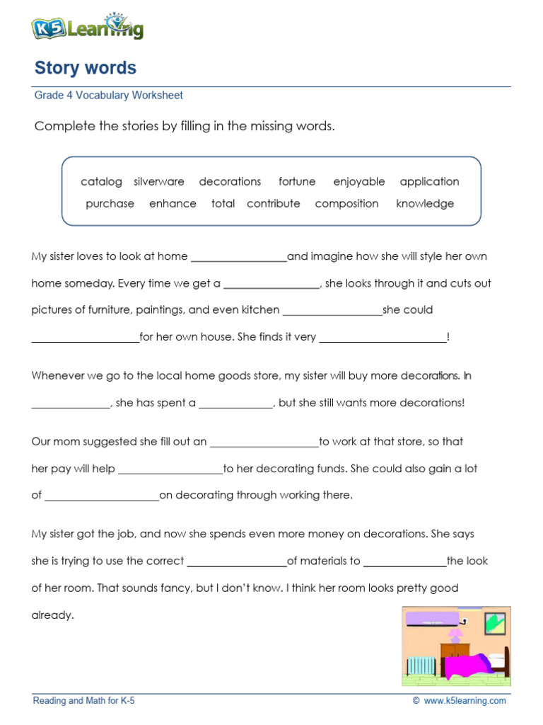 Grade 4 Vocabulary Worksheet | PDF