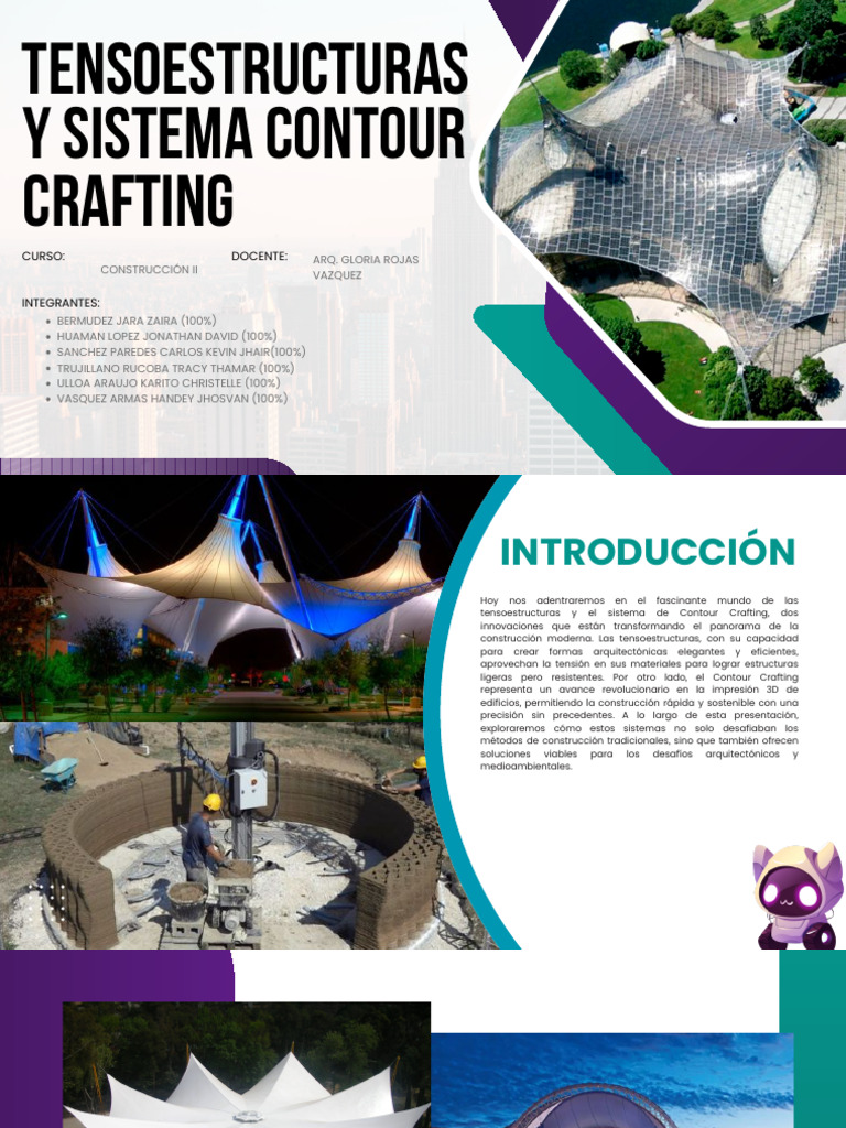 Innovaciones en Tensoestructuras y Contour Crafting | PDF | Impresión ...