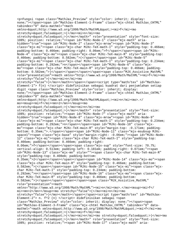 Pfungsi Span Class MathJax - Preview | PDF