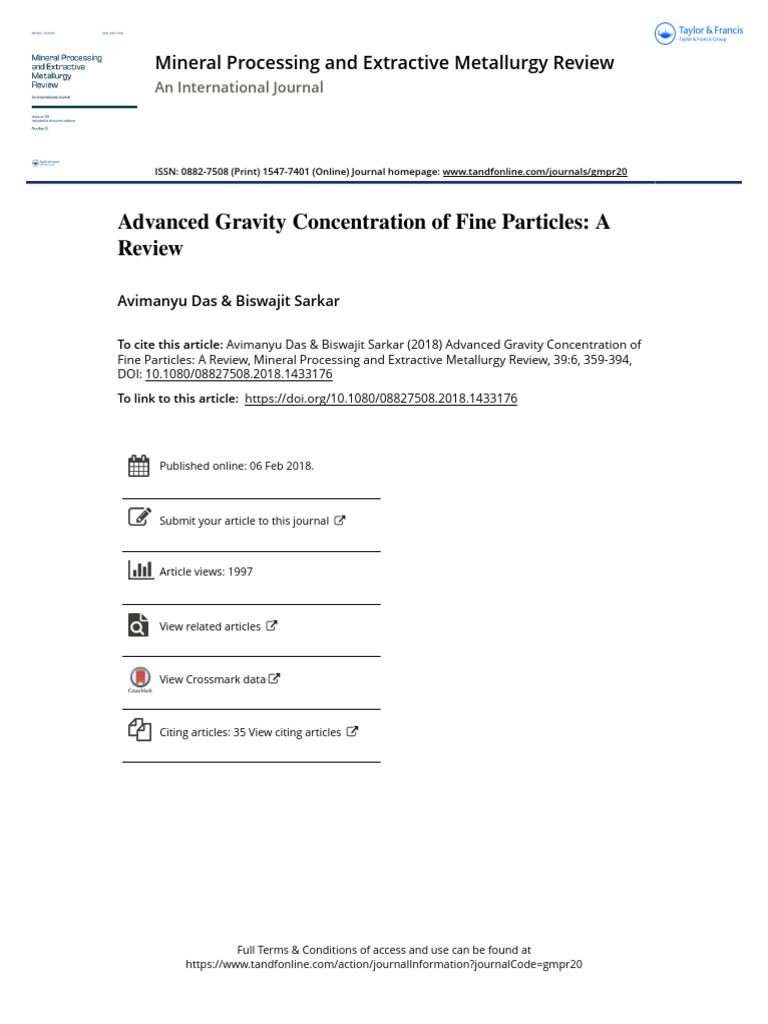 Advanced Gravity Concentration Review | PDF | Force | Applied And ...