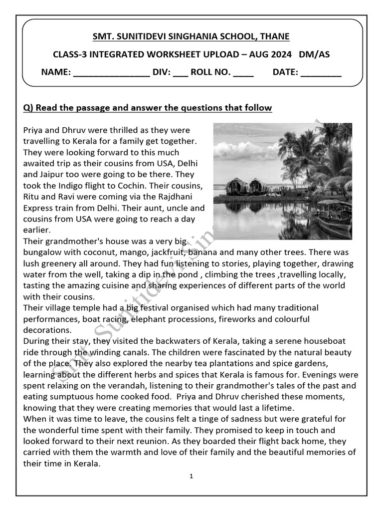 Answer Key - Integrated Worksheet July | PDF | Seed | Trees