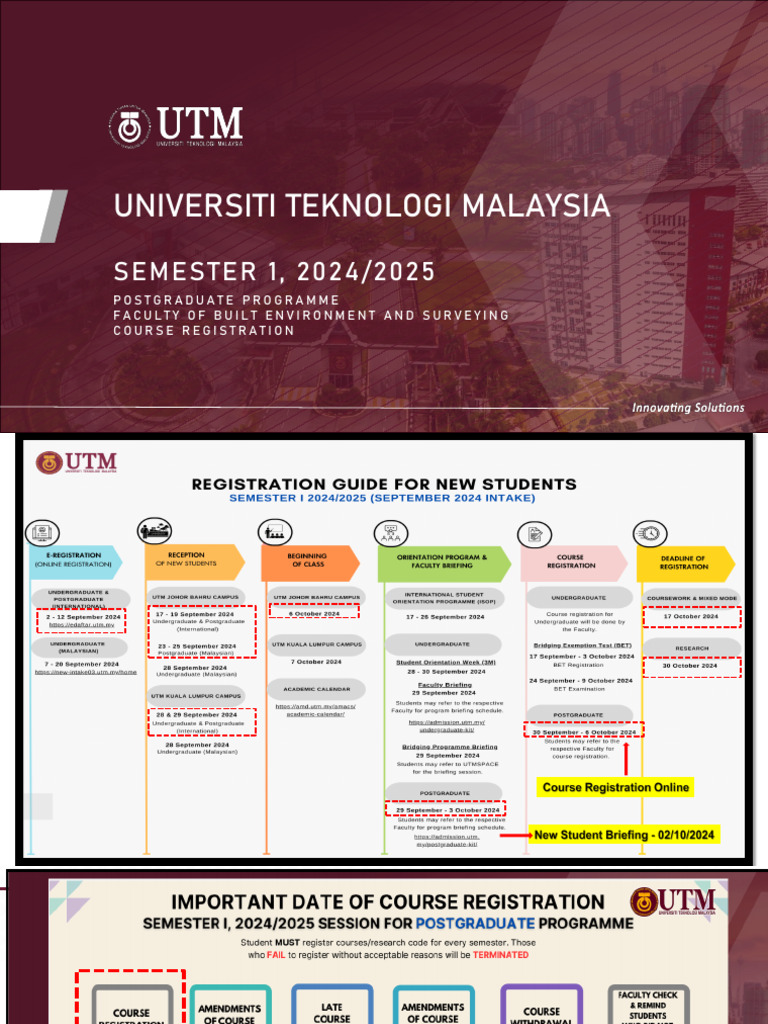 Course Registration Info Semester 1 2024 - 2025 New Student | PDF ...