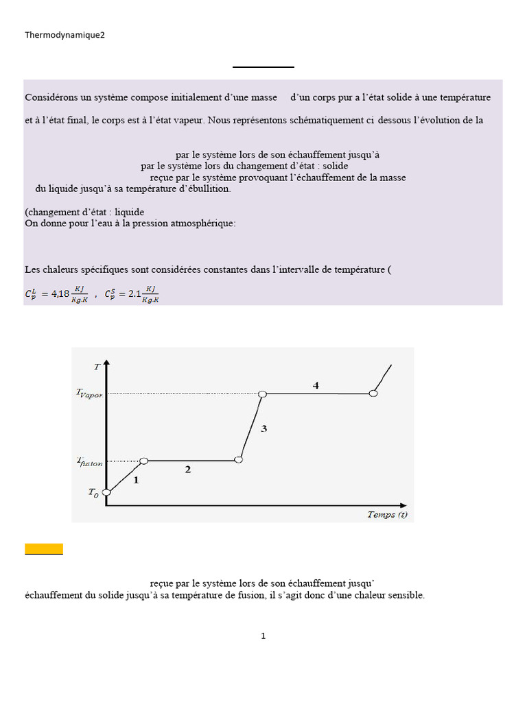 Calculs de chaleur en thermodynamique | PDF | Chaleur | Transfert thermique