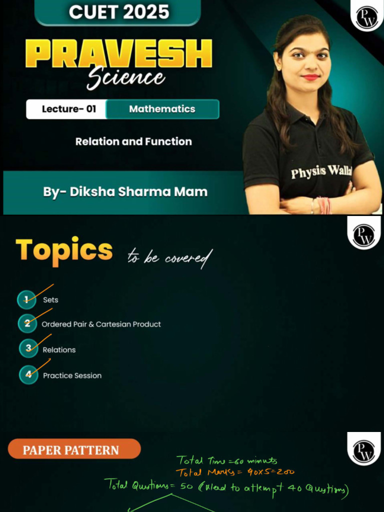 Relations and Functions 01 Classnotes | PDF