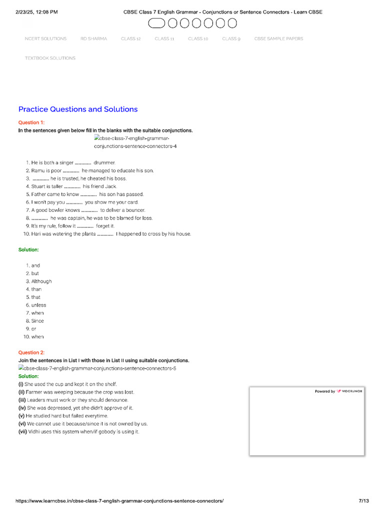 Conjunction S 3 | PDF