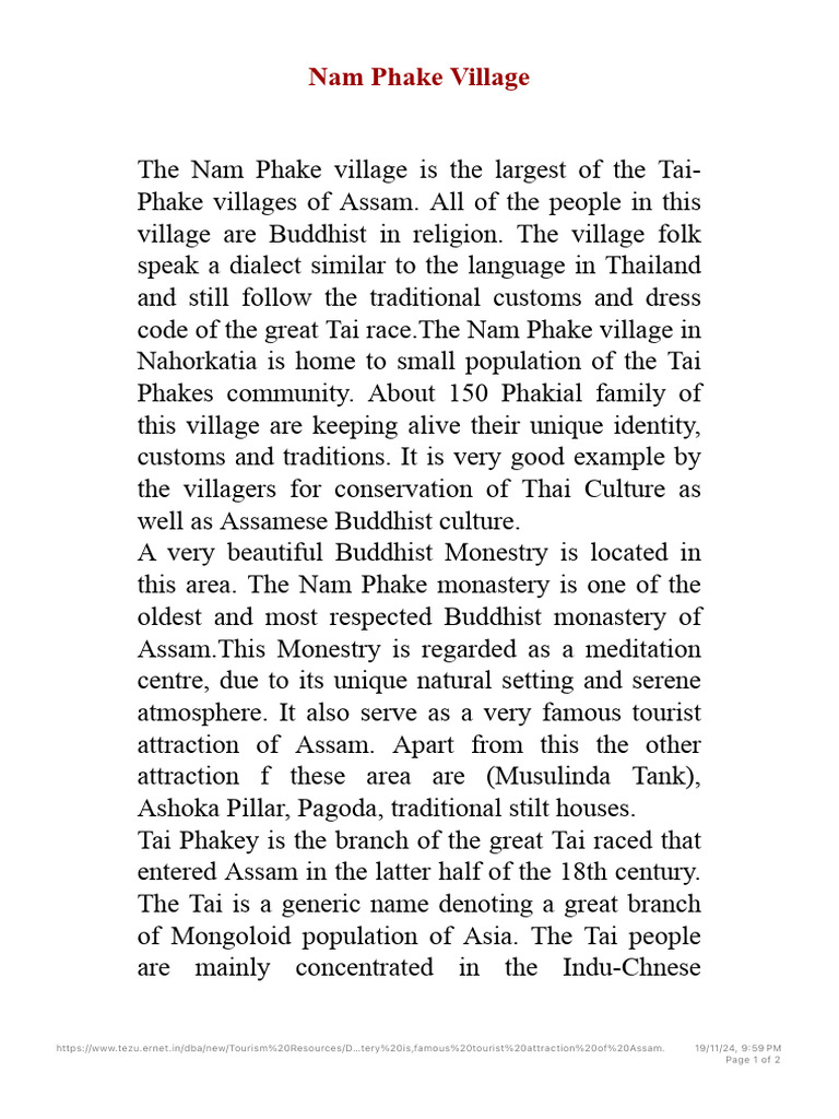 Nam Phake Village | PDF | Southeast Asia