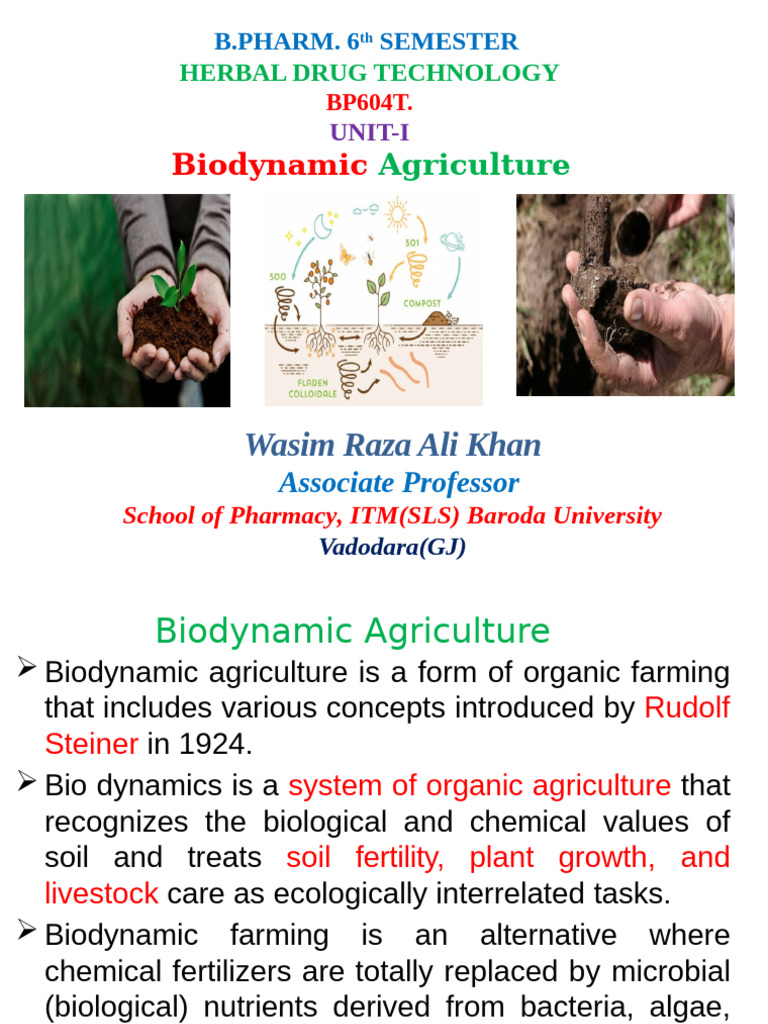 Biodynamic Agriculture in Herbal Technology | PDF | Pesticide | Agriculture