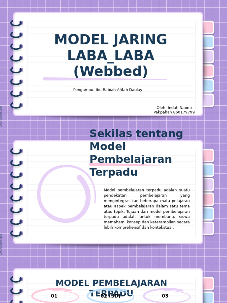 Indah_Model Jaring Laba-laba_Pembelajaran terpadu | PDF