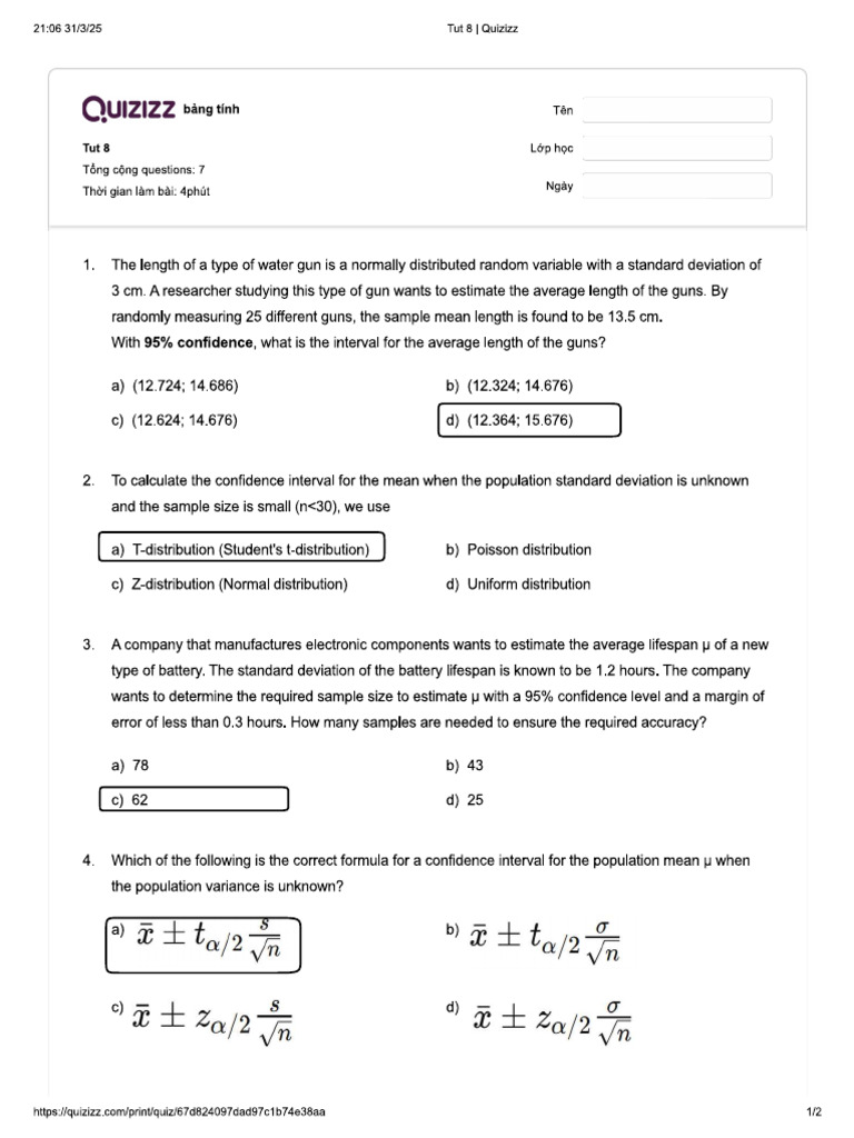 Tut 8 | PDF