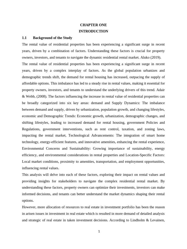 Factors Driving Residential Rent Increases | PDF | Value (Economics ...