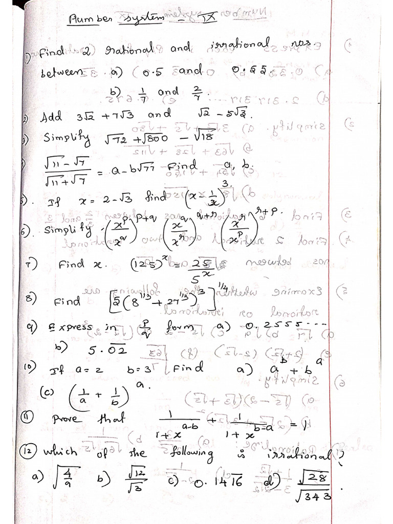 Real Nos - Assignment | PDF
