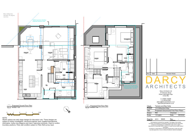 Proposed Ground and First Floor Plans | PDF | Interior Design | Room