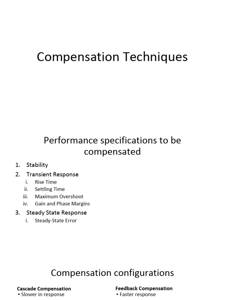 Compensation Techniques Overview | PDF | Analog Circuits | Electrical ...