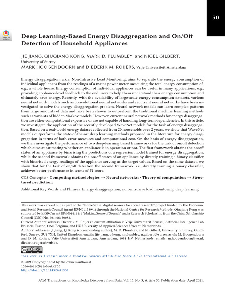 Deep Learning for Energy Disaggregation | PDF | Deep Learning | Machine ...
