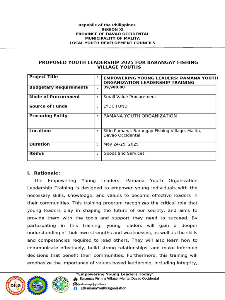 Empowering Young Leaders Training 2025 | PDF | Leadership | Empowerment