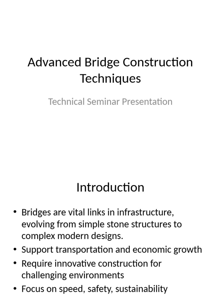 Advanced Techniques In Bridge Construction Pdf Bridge Automation