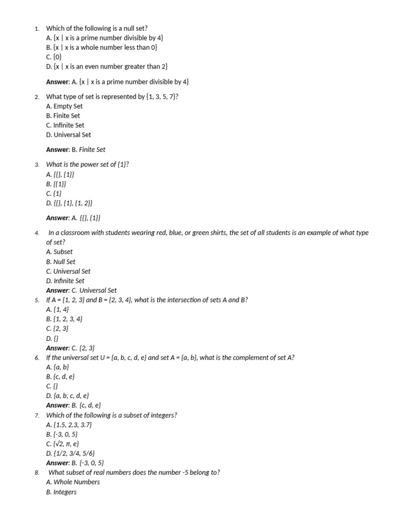 Understanding Sets and Functions in Mathematics | PDF | Numbers | Set ...