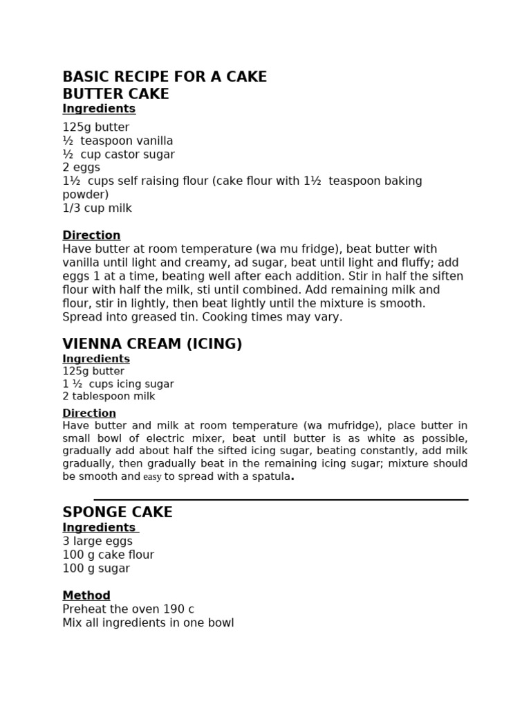 Essential Cake Recipes Collection | PDF | Cakes | Teaspoon