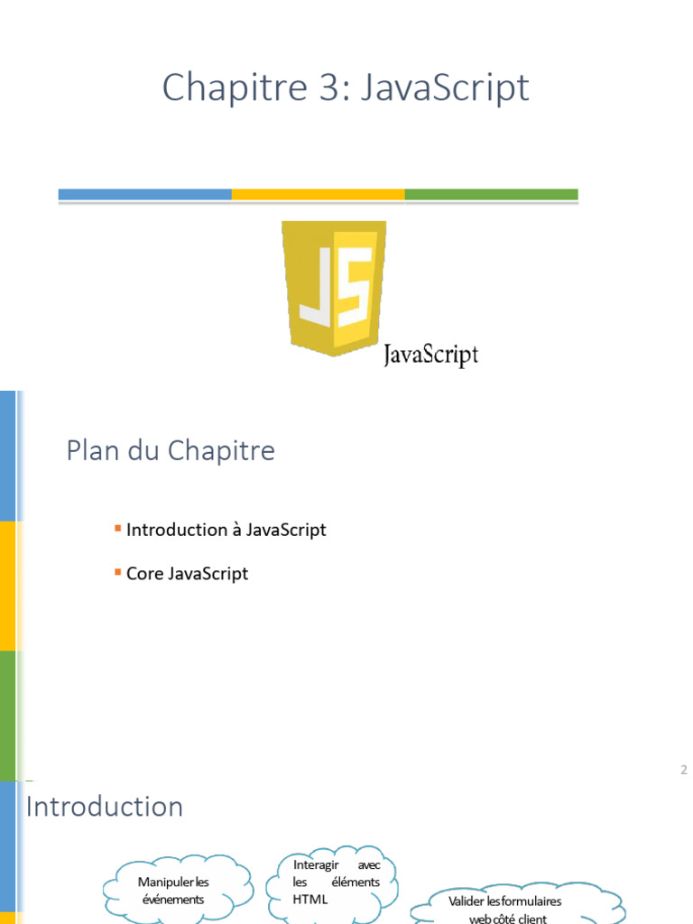 Introduction au JavaScript et ses bases | PDF | JavaScript | Html