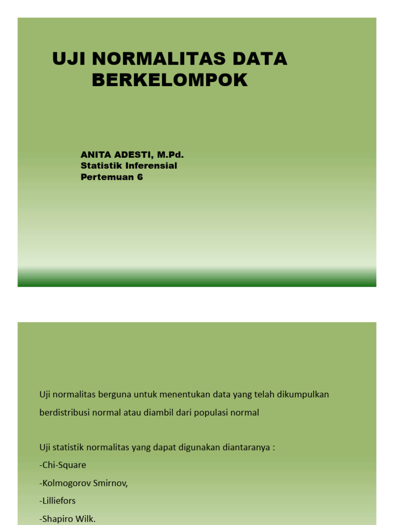 Uji Normalitas Data dengan Chi-Square | PDF