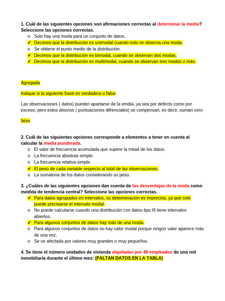 Modulo 3 y 4 - Ultimo Definitivo | PDF | Media | Mediana