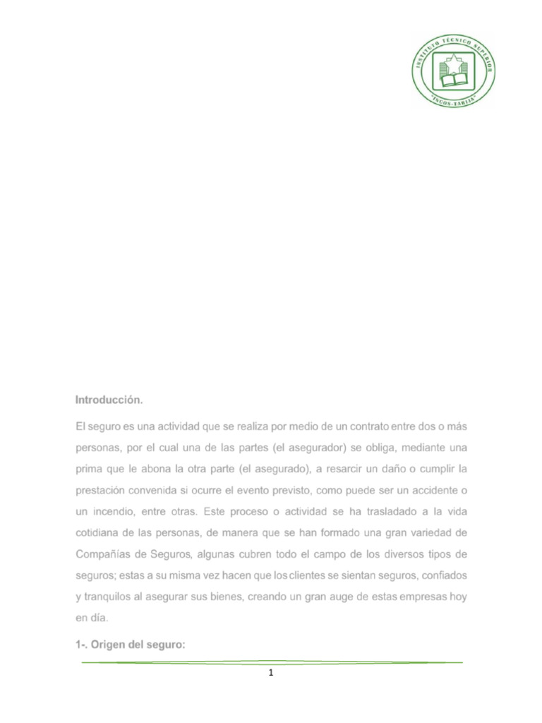 Introducción a las Entidades Aseguradoras | PDF | Seguro | Pensión