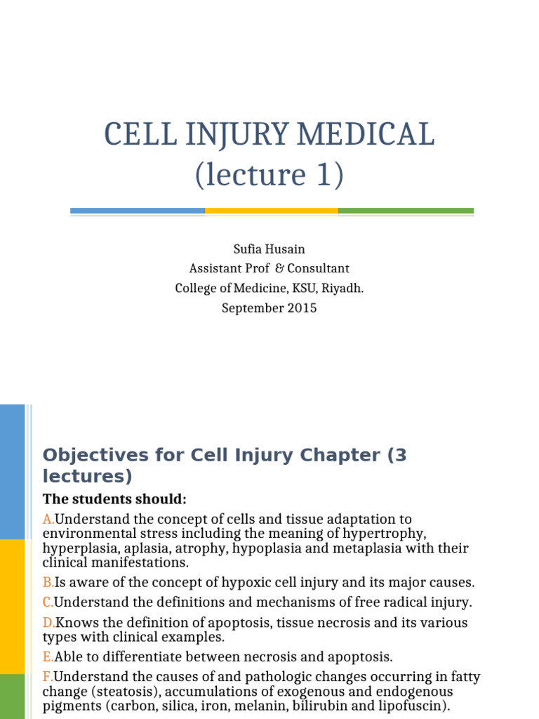 2 - Cell Injury l1 Medical | PDF | Epithelium | Antioxidant