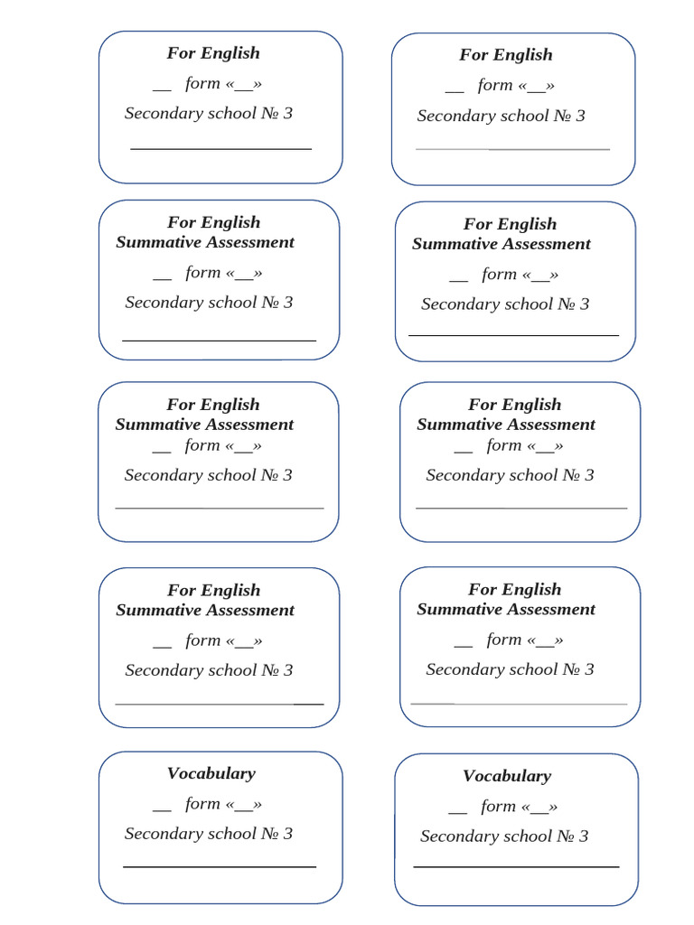 English Summative Assessment Guide | PDF