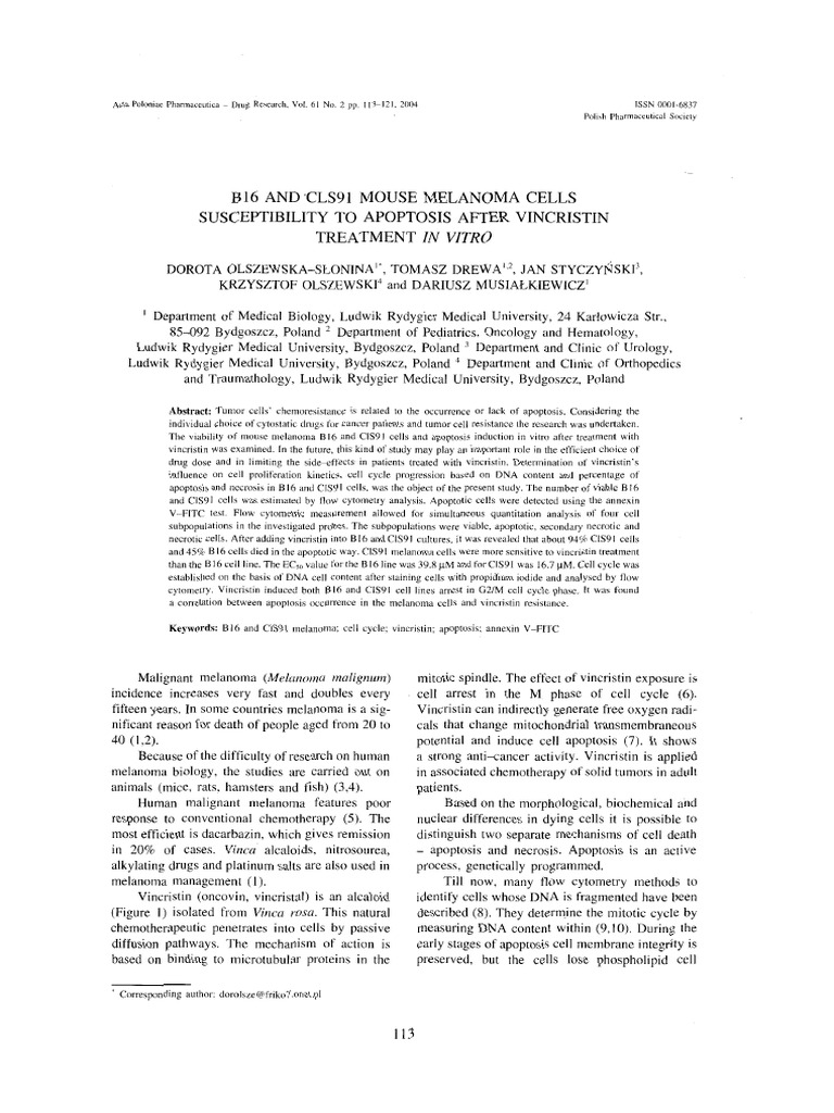 B16 and CLS91 Mouse Melanoma Cells Susce | PDF