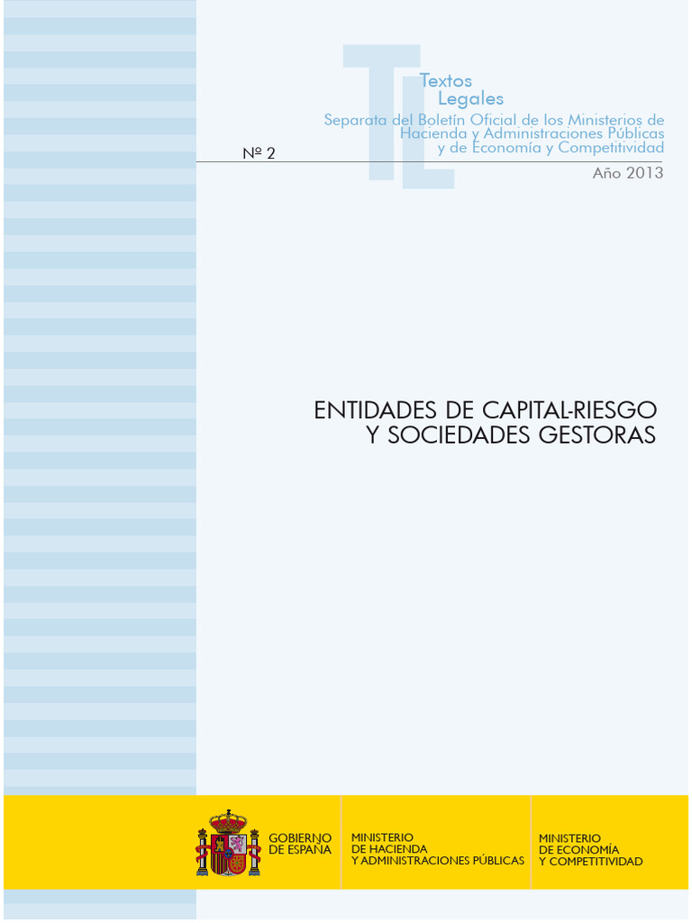 Ley de Entidades de Capital-Riesgo | PDF | Capital de riesgo | Finanzas ...