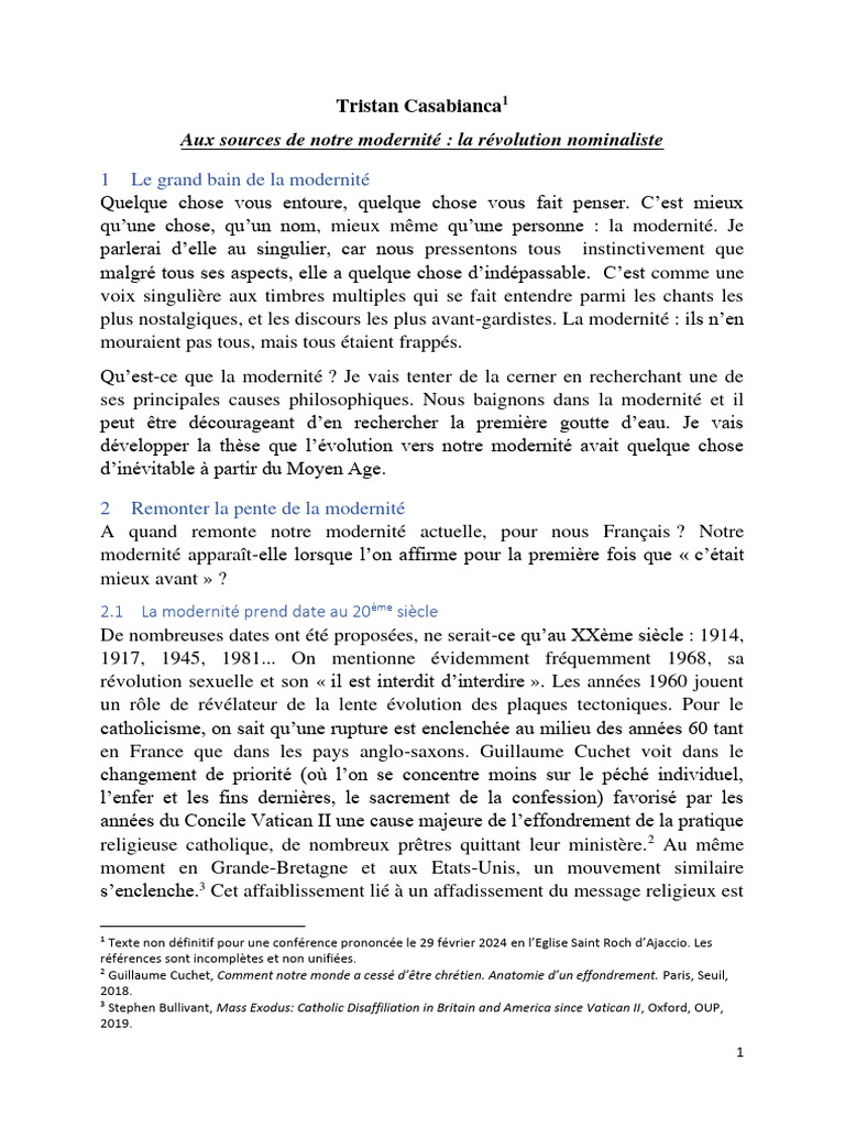 Origines philosophiques de la modernité | PDF | Réalisme (philosophie ...