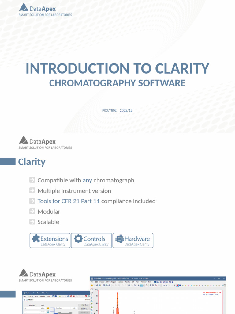 P007 Clarity Introduction | PDF | Chromatography | Computing