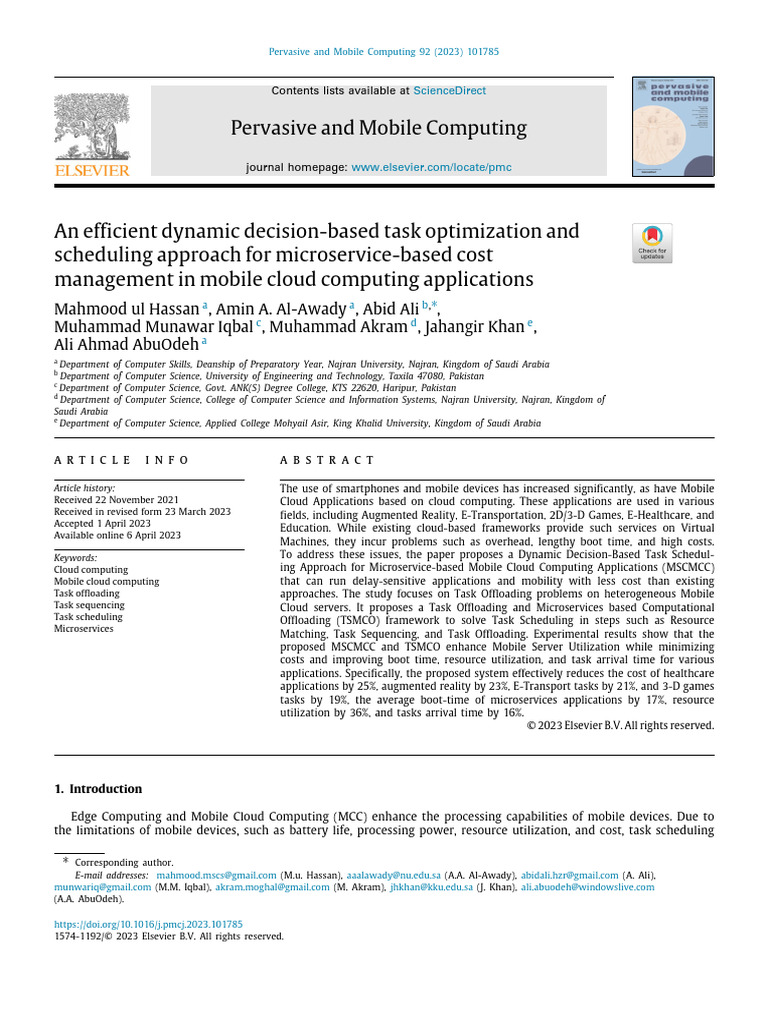 Task Optimization in Mobile Cloud Computing | PDF | Cloud Computing ...