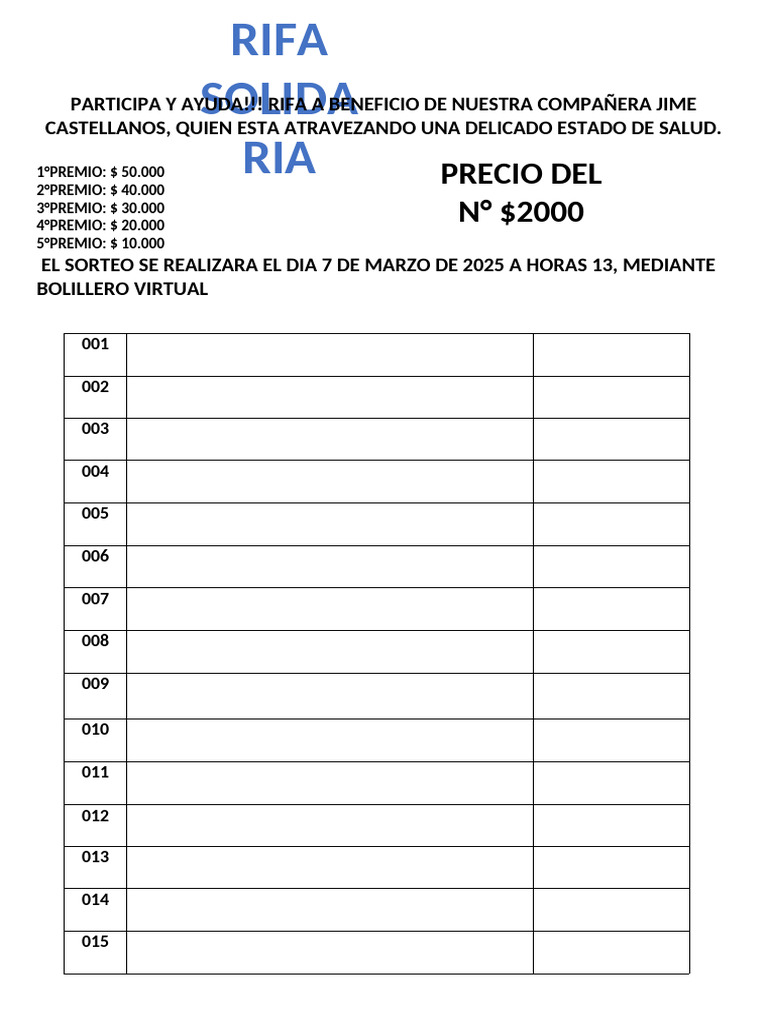 Rifa 2024 Bis | PDF
