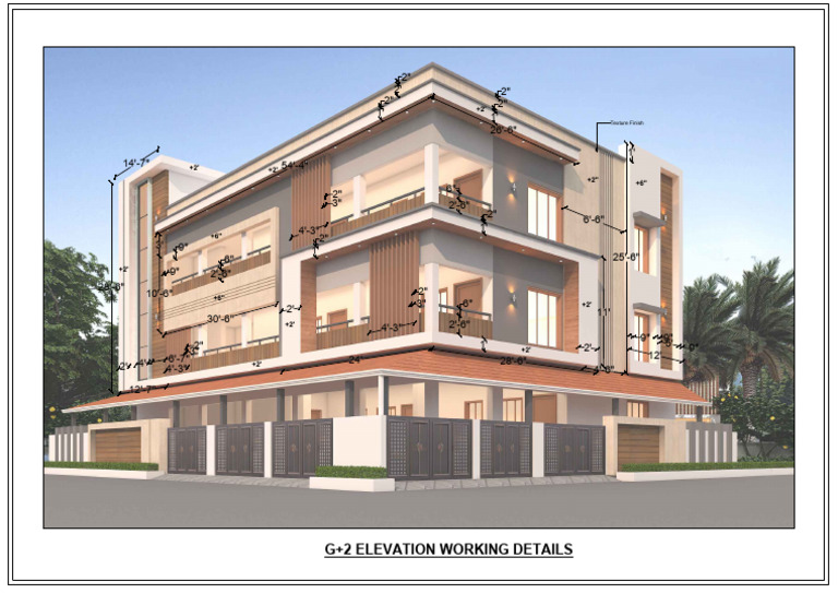 G+2 Working Drawing-Model | PDF