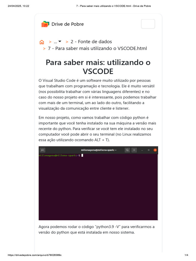 Configurando Python no VSCode | PDF | Python (linguagem de programação ...