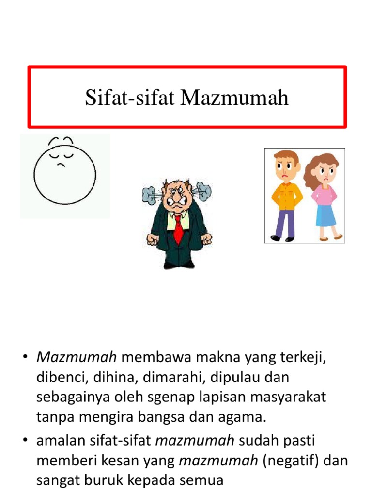 Sifat-Sifat Mazmumah | PDF