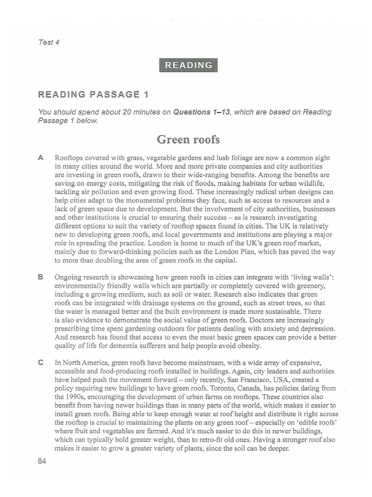 Test 4 - Reading - Cam 18 | PDF