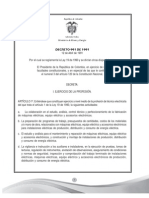 Decreto Reglamentario 991 de 1991