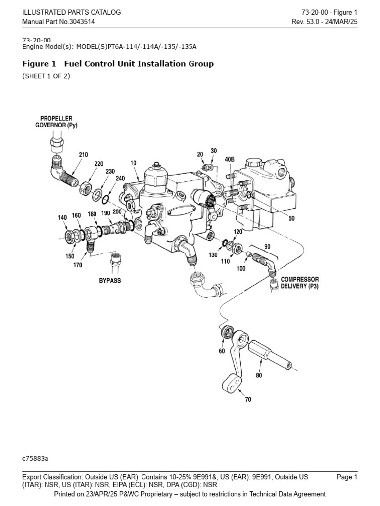 PT6A Fuel Control Unit Catalog | PDF | Exports