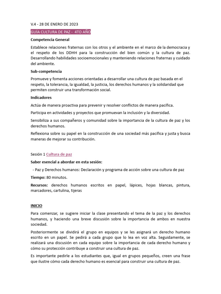 Promoviendo la Cultura de Paz en Niños | PDF | Democracia | Ideologías ...